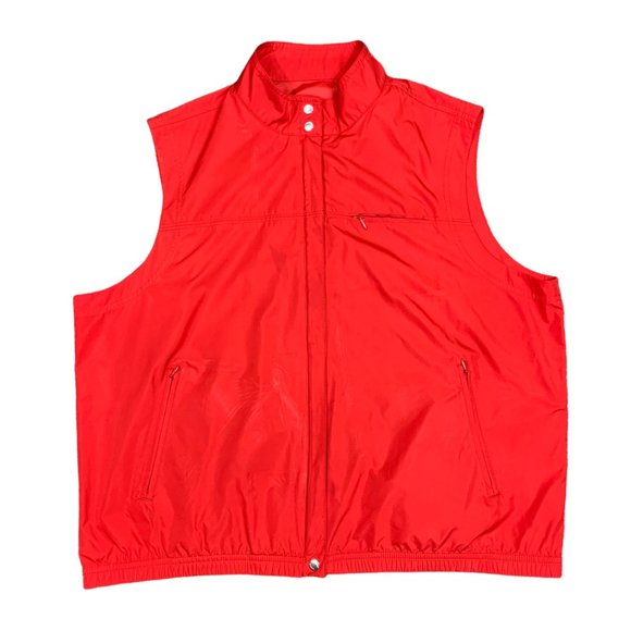 Liz Claiborne Jackets & Blazers - LizGolf Womens Full Zip Packable Golf Vest Windbreaker Red XL EUC Like New